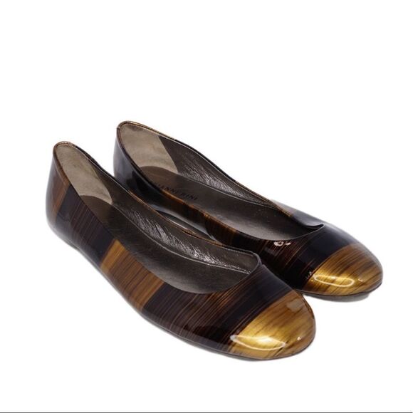 Gianni Bini Gold & Brown 'Ginger' Ballet Flats, Size 8 - Picture 5 of 7